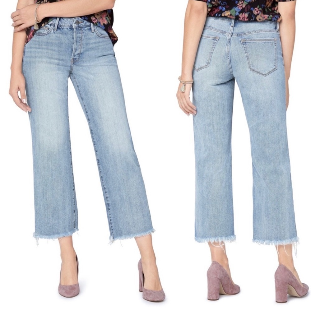 Sam Edelman Chelsea High Rise Wide Leg Crop Denim Jeans